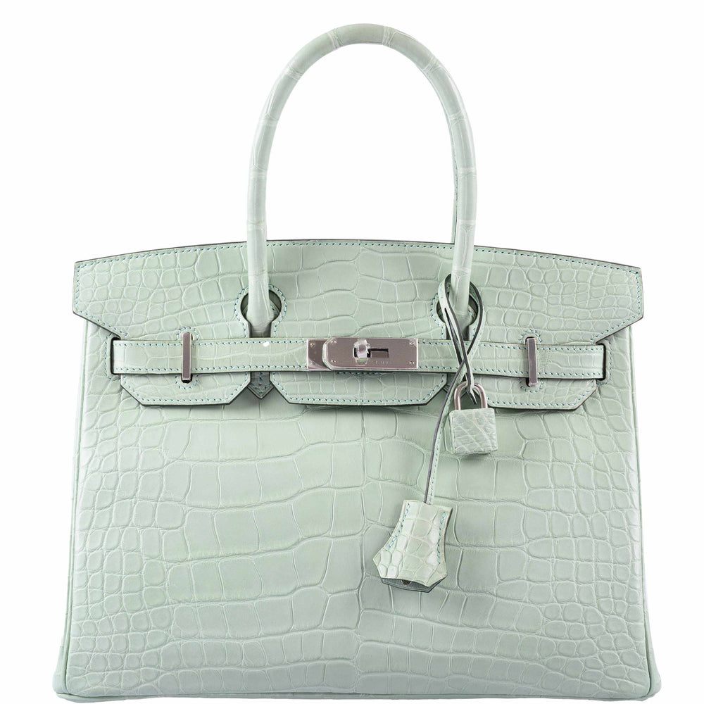 Hermès Birkin 30 Vert D'Eau Matte Alligator Palladium Hardware