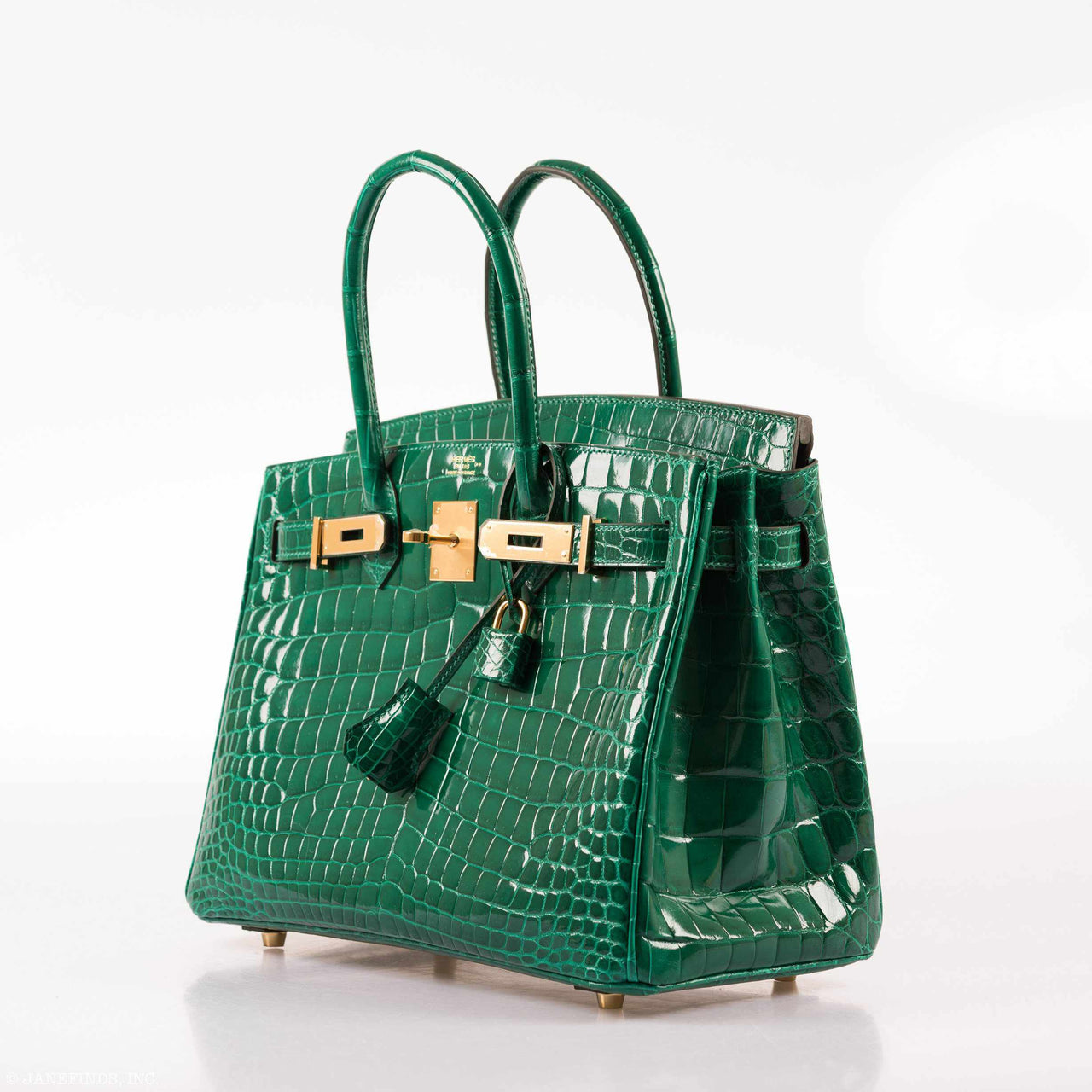 Hermès Birkin 30 Vert Emerald Niloticus Crocodile Gold Hardware – JaneFinds