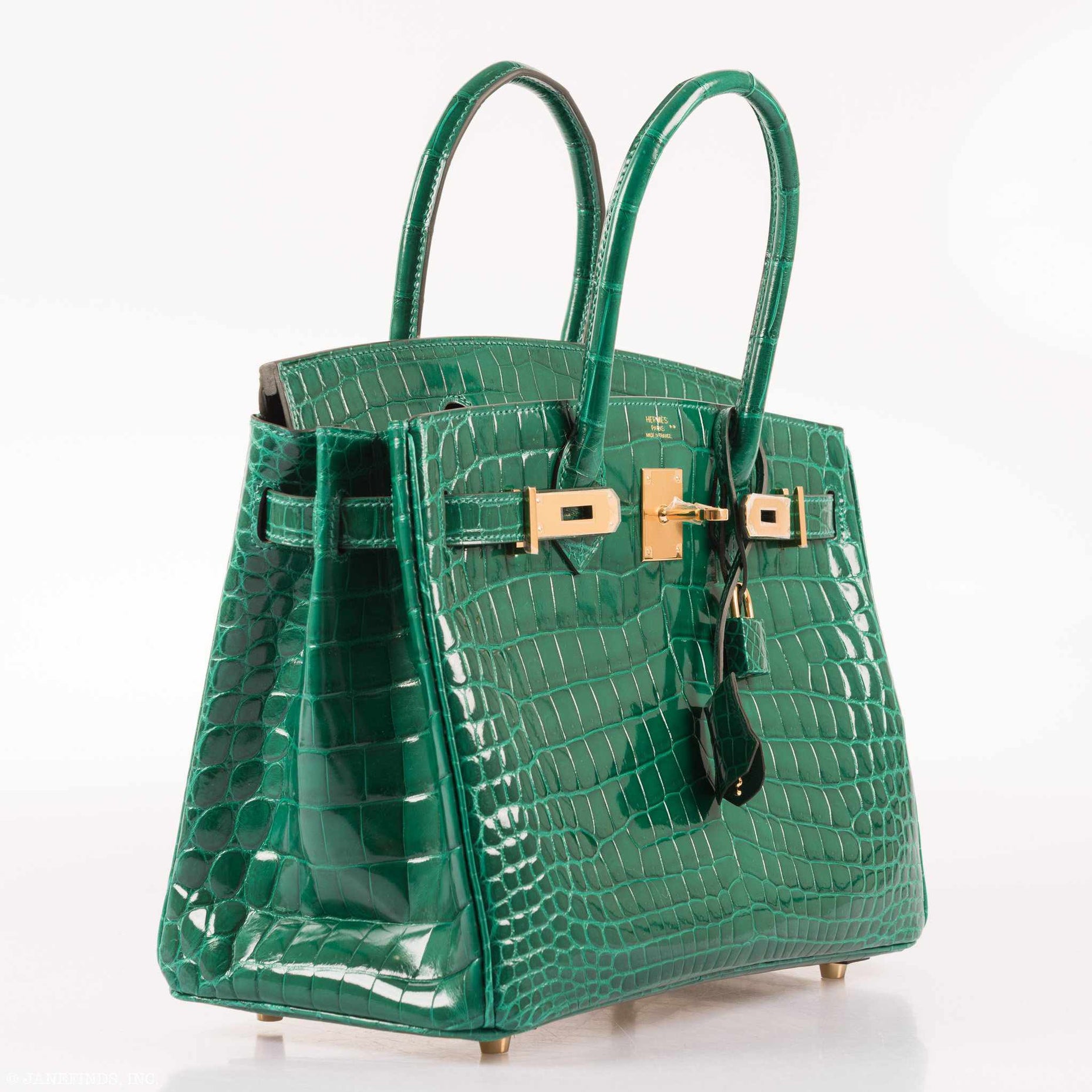 Hermès Birkin 30 Vert Emerald Niloticus Crocodile Gold Hardware – JaneFinds