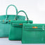 Hermès Birkin 30 Vert Jade Shiny Porosus Crocodile Gold Hardware