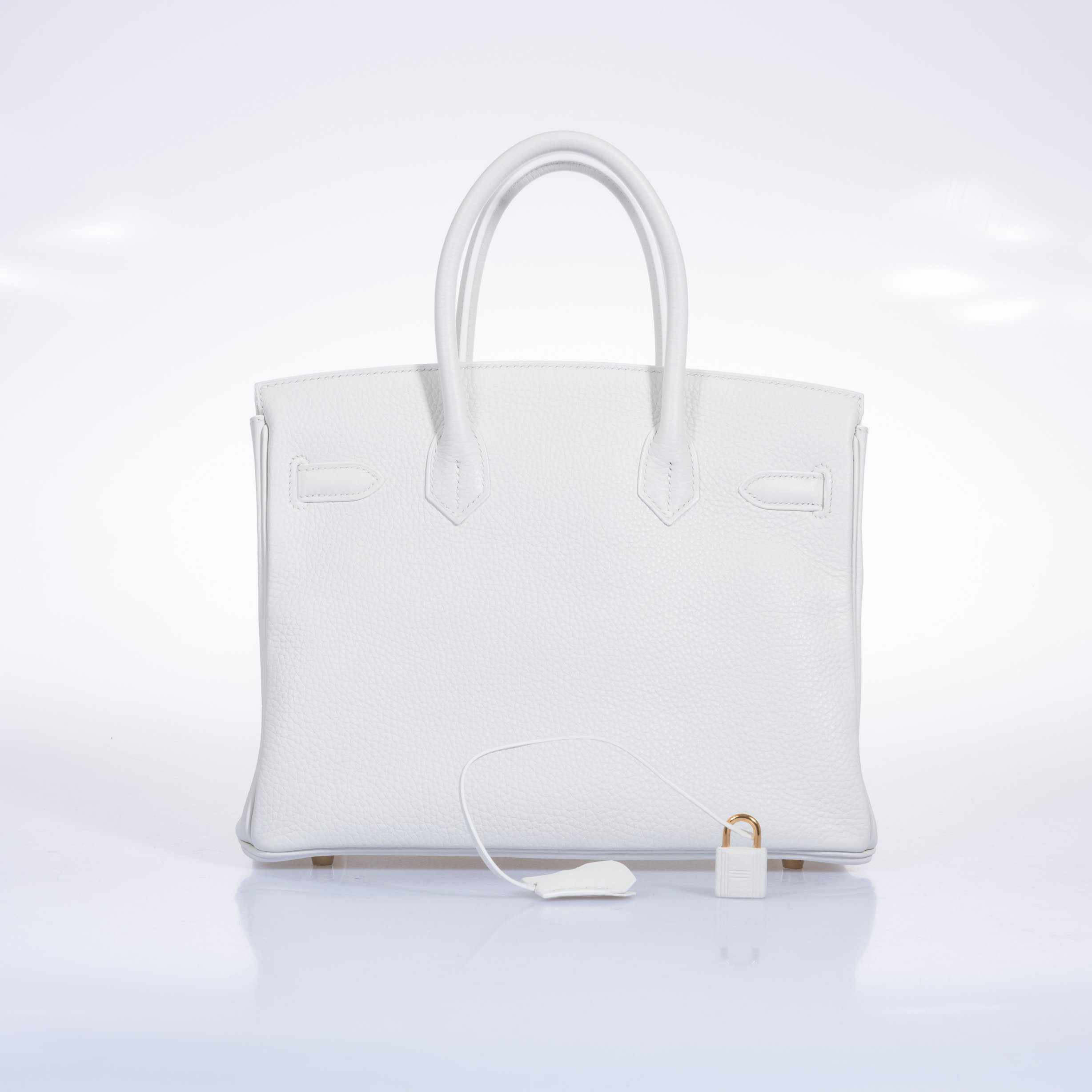 Hermès Birkin 30 White Clemence Gold Hardware