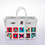 Hermès Birkin 30 White Clemence & Toile "Karen" Palladium Hardware * JaneFinds Custom Shop