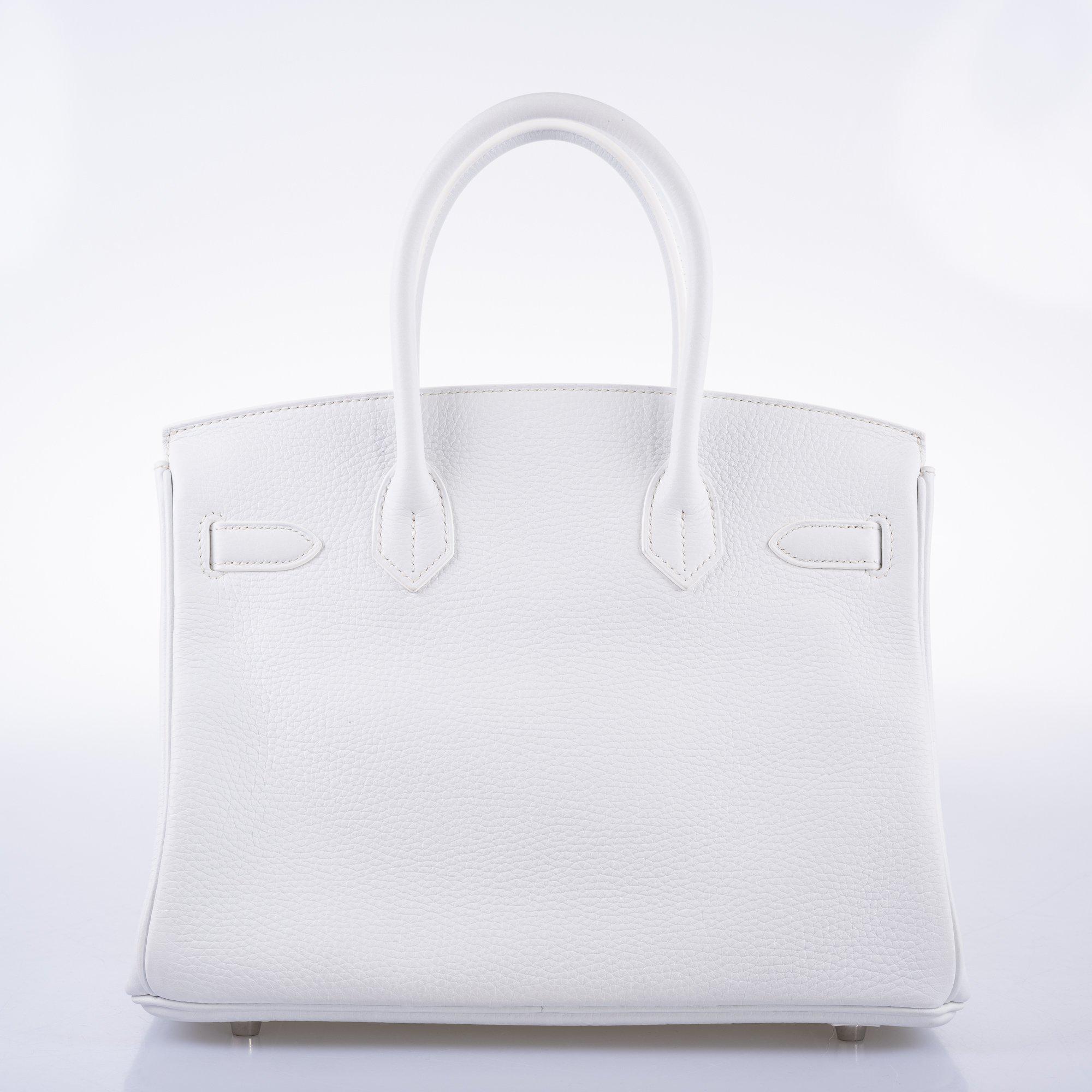 Hermès Birkin 30 White Clemence with Palladium Hardware