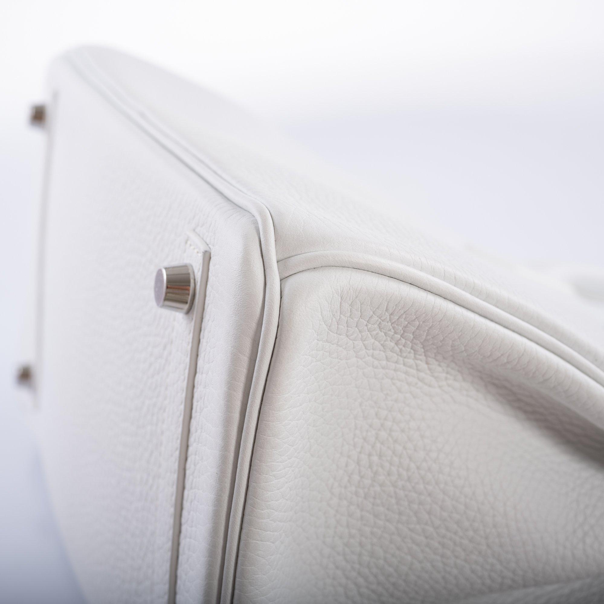 Hermès Birkin 30 White Clemence with Palladium Hardware - 2016, X