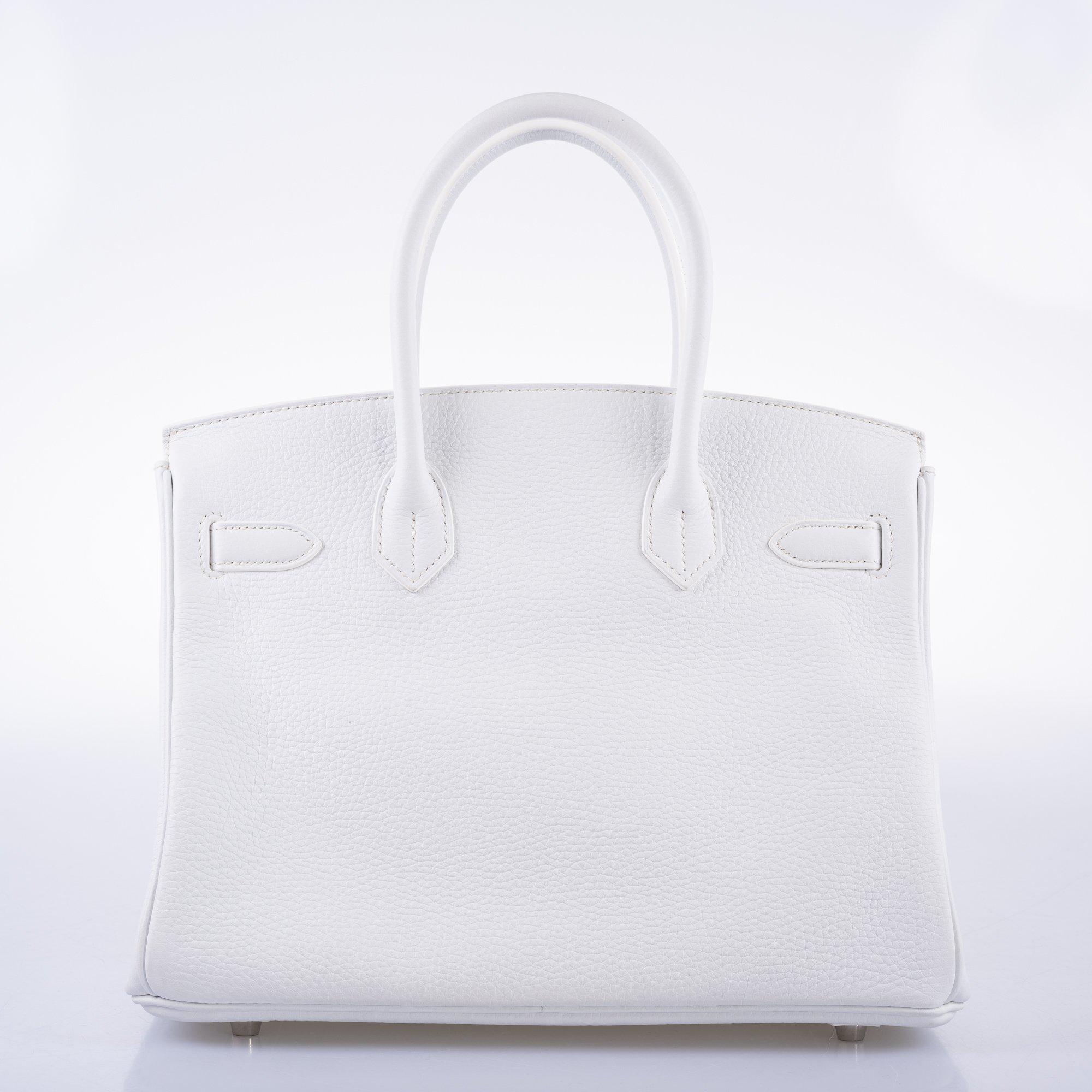 Hermès Birkin 30 White Clemence with Palladium Hardware - 2016, X