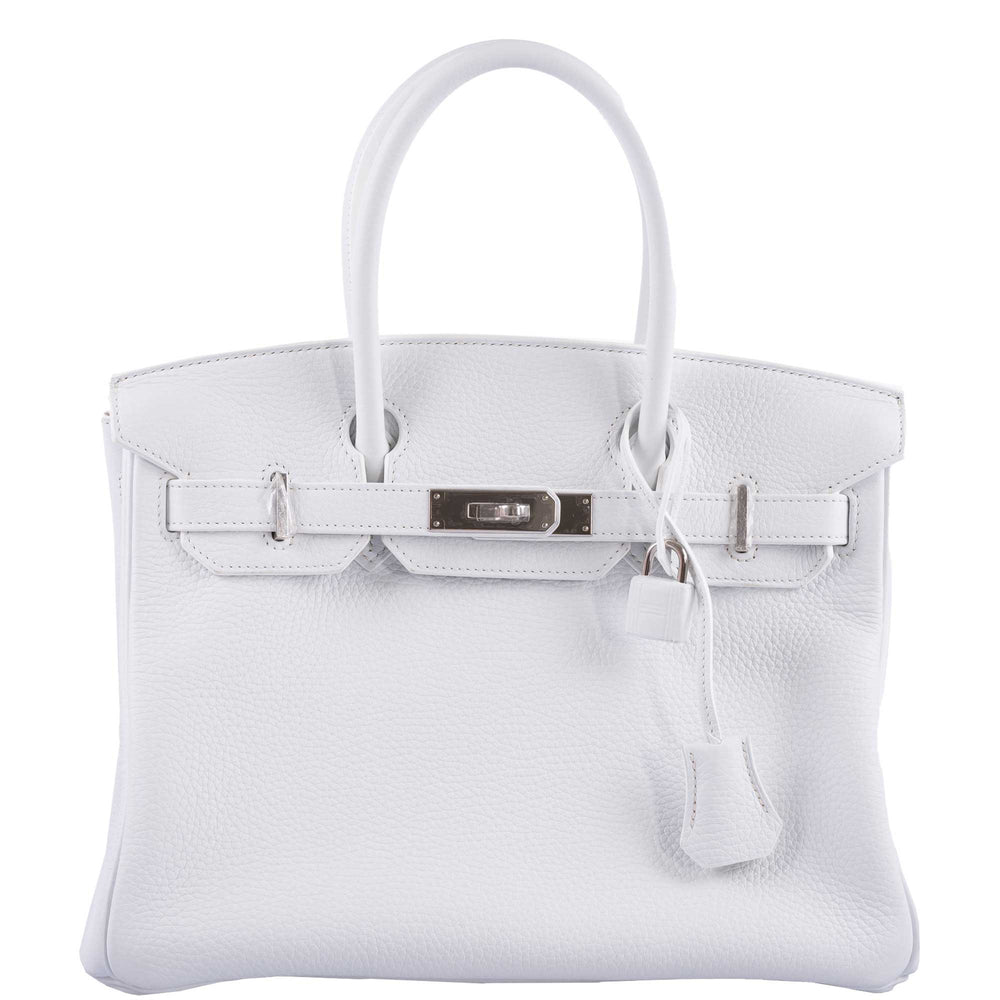 Hermès Birkin 30 White Clemence with Palladium Hardware