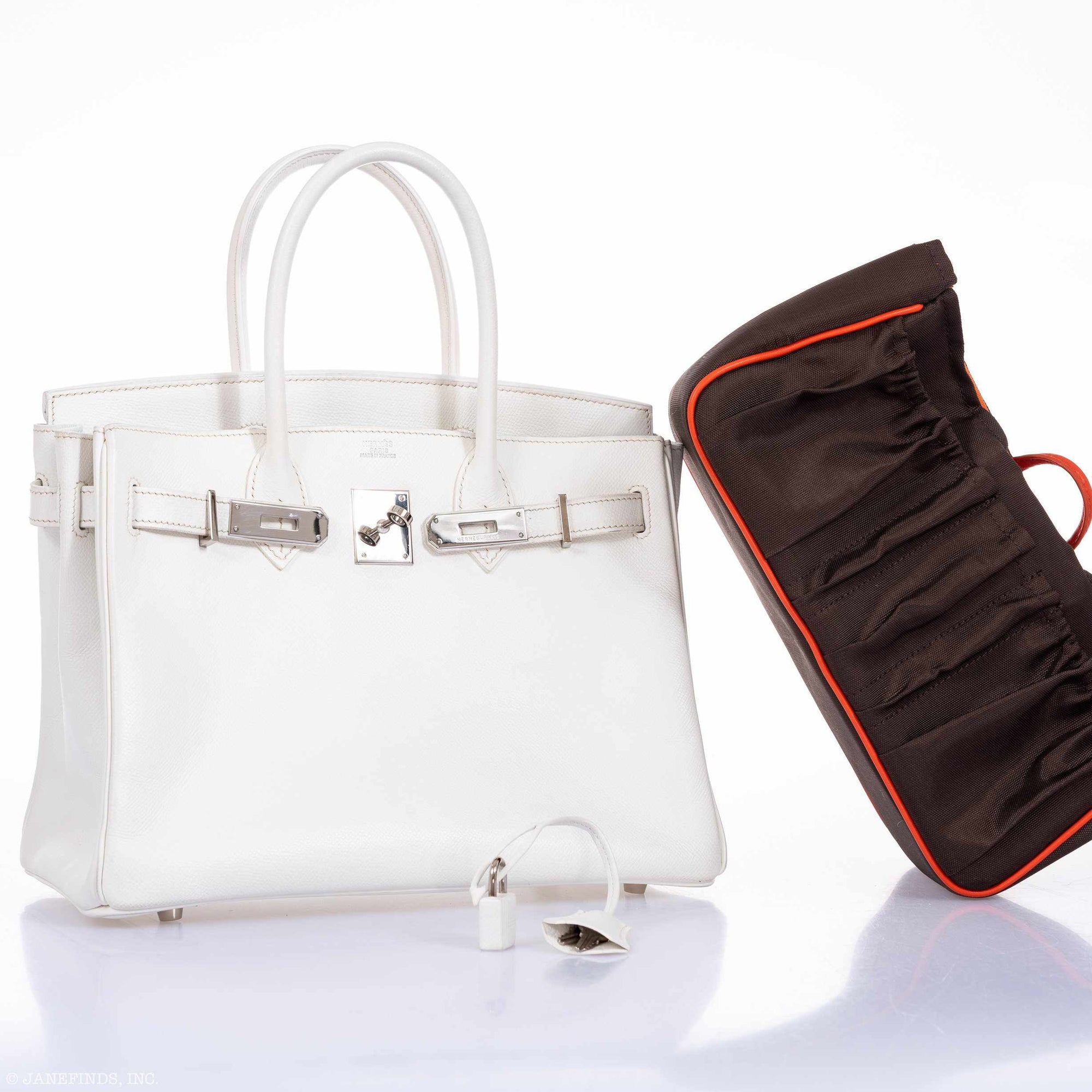 Hermès Birkin 30 White Epsom Palladium Hardware