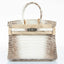 Hermès Birkin 30 White Himalayan Niloticus Crocodile Palladium Hardware