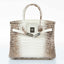 Hermès Birkin 30 White Himalayan Niloticus Crocodile Palladium Hardware