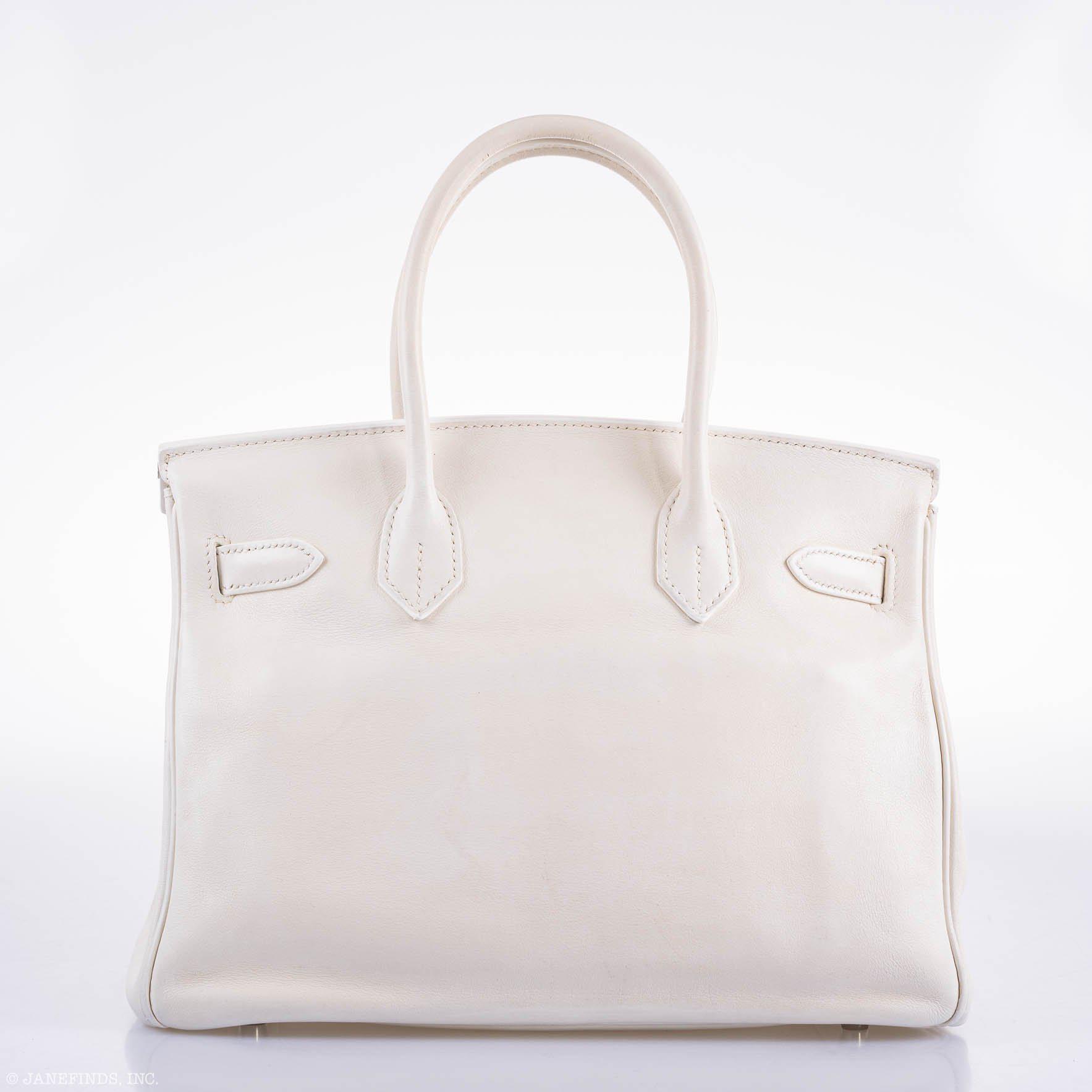 Hermès Birkin 30 White Swift with Palladium Hardware