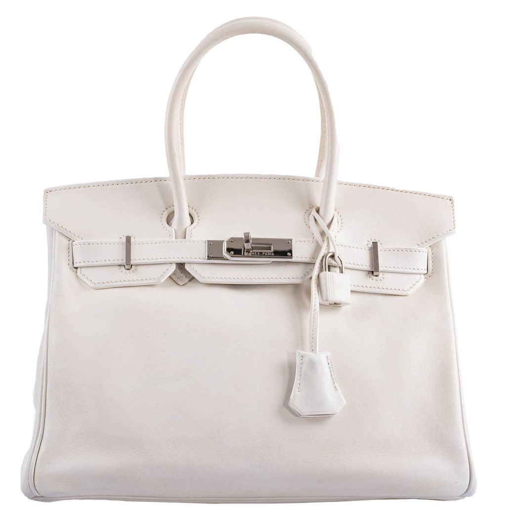 Hermès Birkin Craie Epsom 30 Palladium Hardware, 2020 (Very Good), White/Silver Womens Handbag