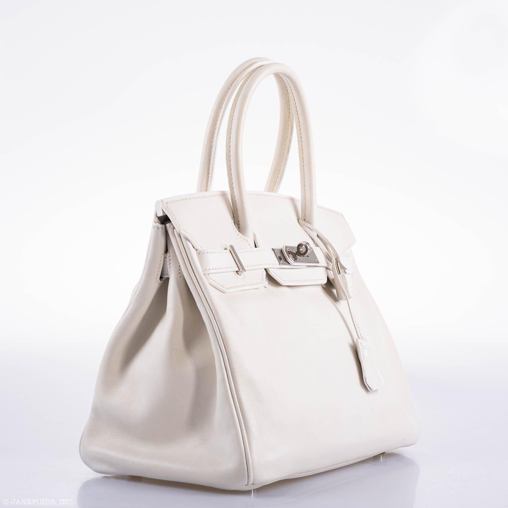 Hermès Birkin 30 White Swift with Palladium Hardware