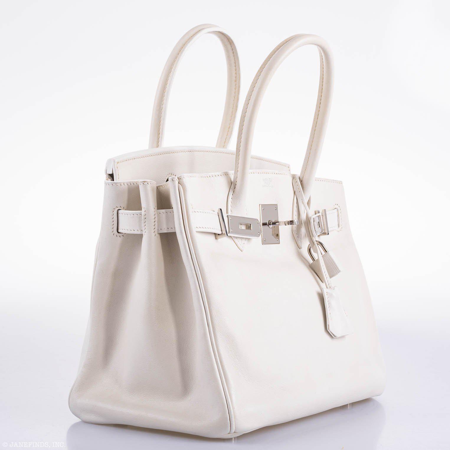 Hermès Birkin 30 White Swift with Palladium Hardware