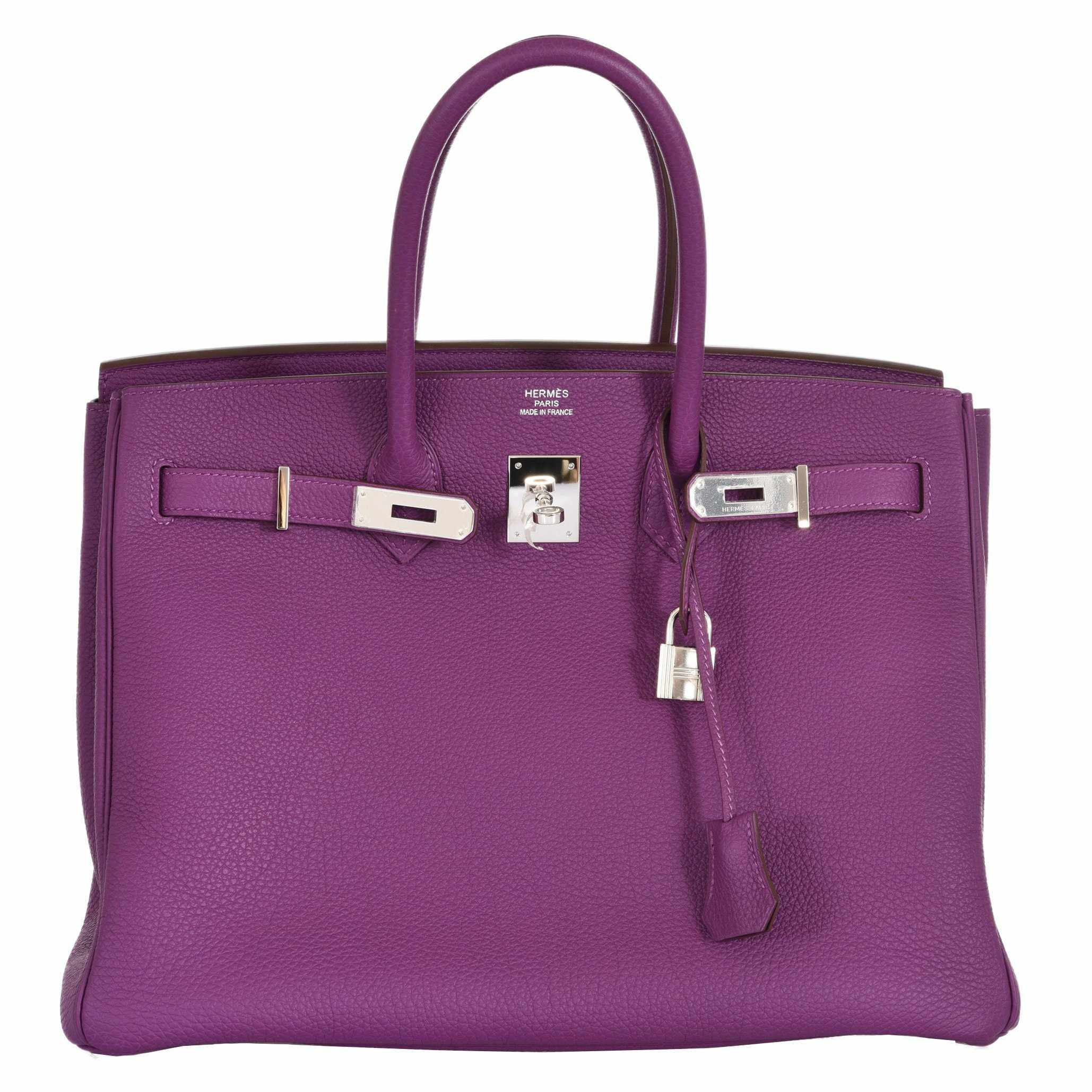 Hermes Birkin 35 Anemone Togo Palladium Hardware | JANEFINDS