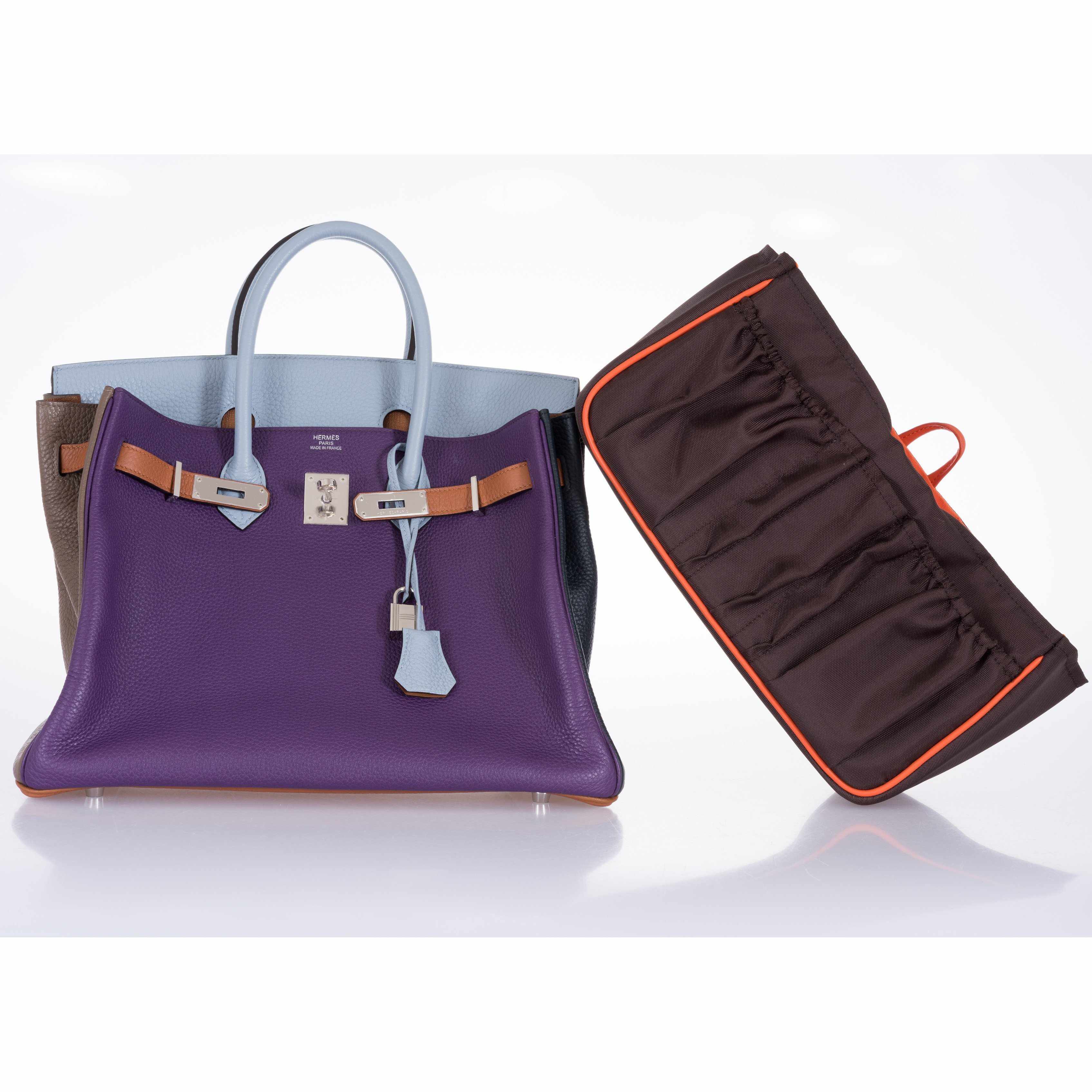 Hermès Birkin 35 Arlequin Harlequin Clemence Palladium Hardware