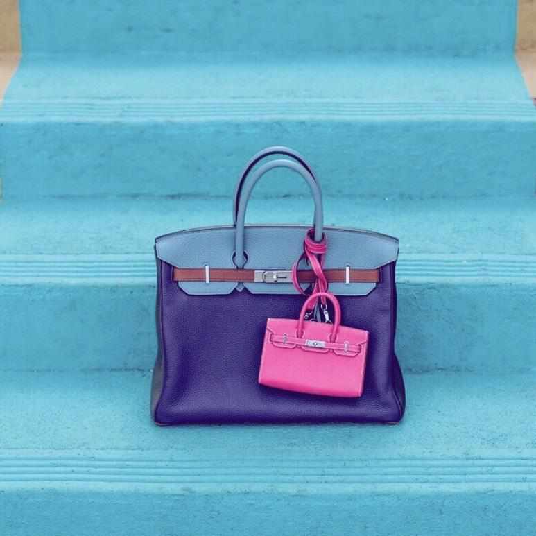 Hermès Birkin 35 Arlequin Harlequin Clemence Palladium Hardware