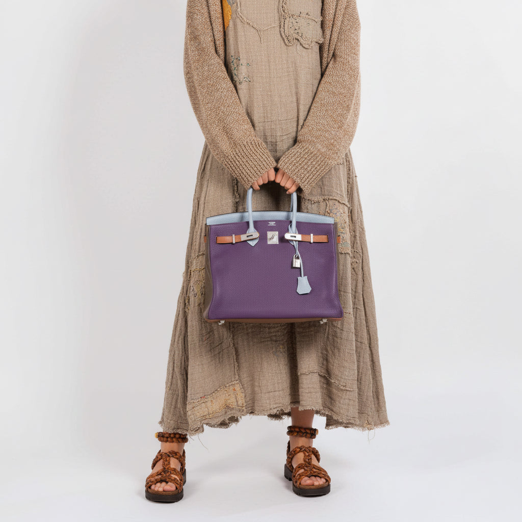 Hermès Birkin 35 Arlequin Harlequin Clemence Palladium Hardware
