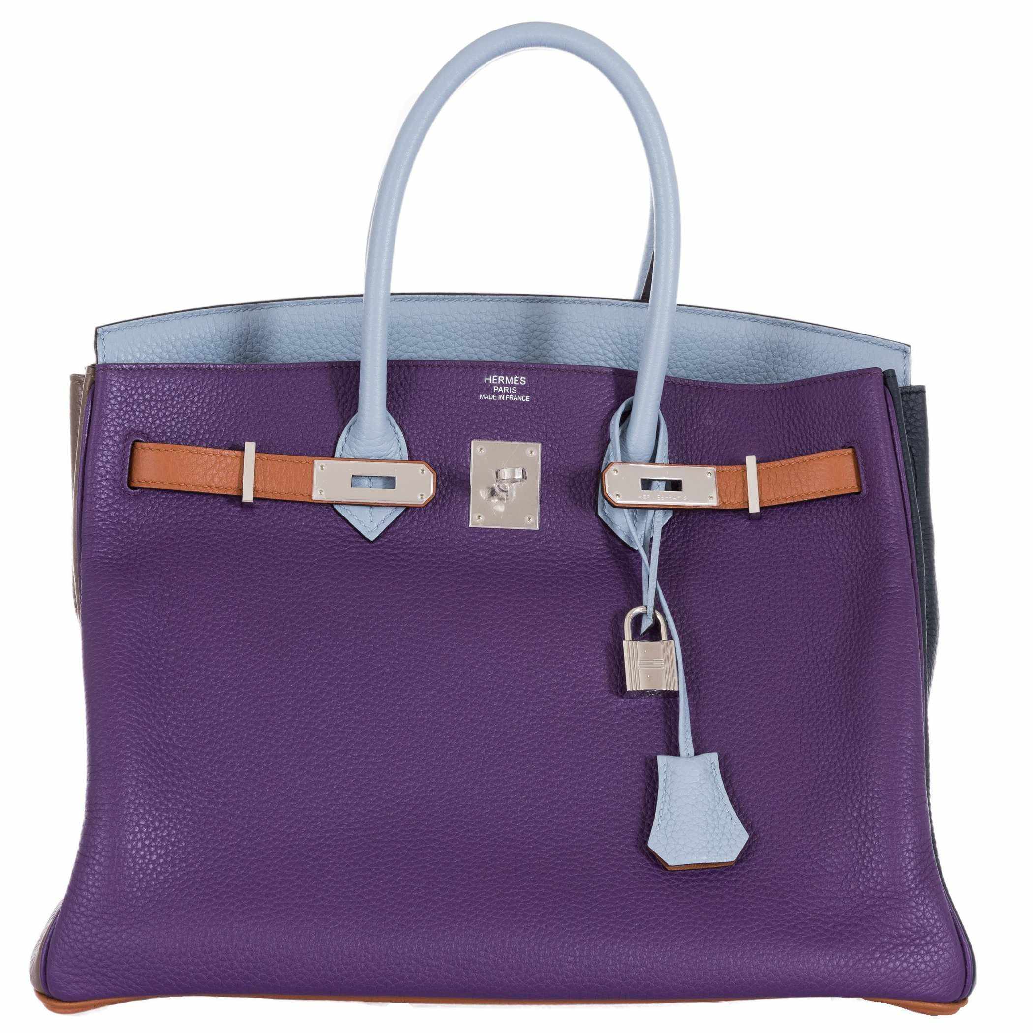 Hermès Birkin 35 Arlequin Harlequin Clemence Palladium Hardware