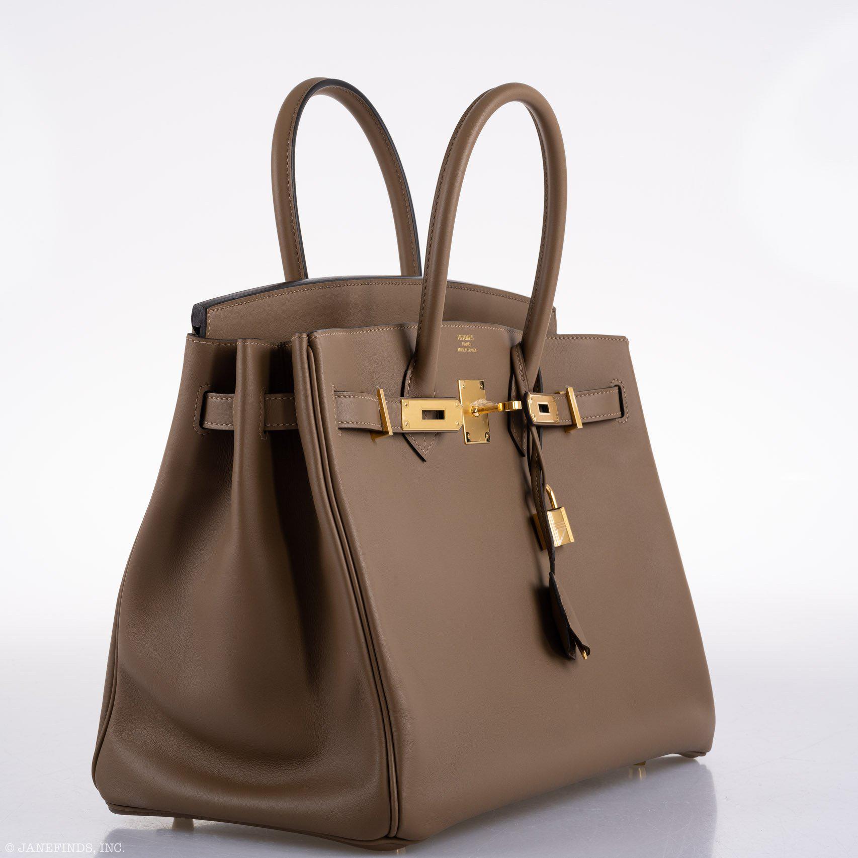 Hermès Birkin 35 Beige de Weimar Jonathan with Gold Hardware