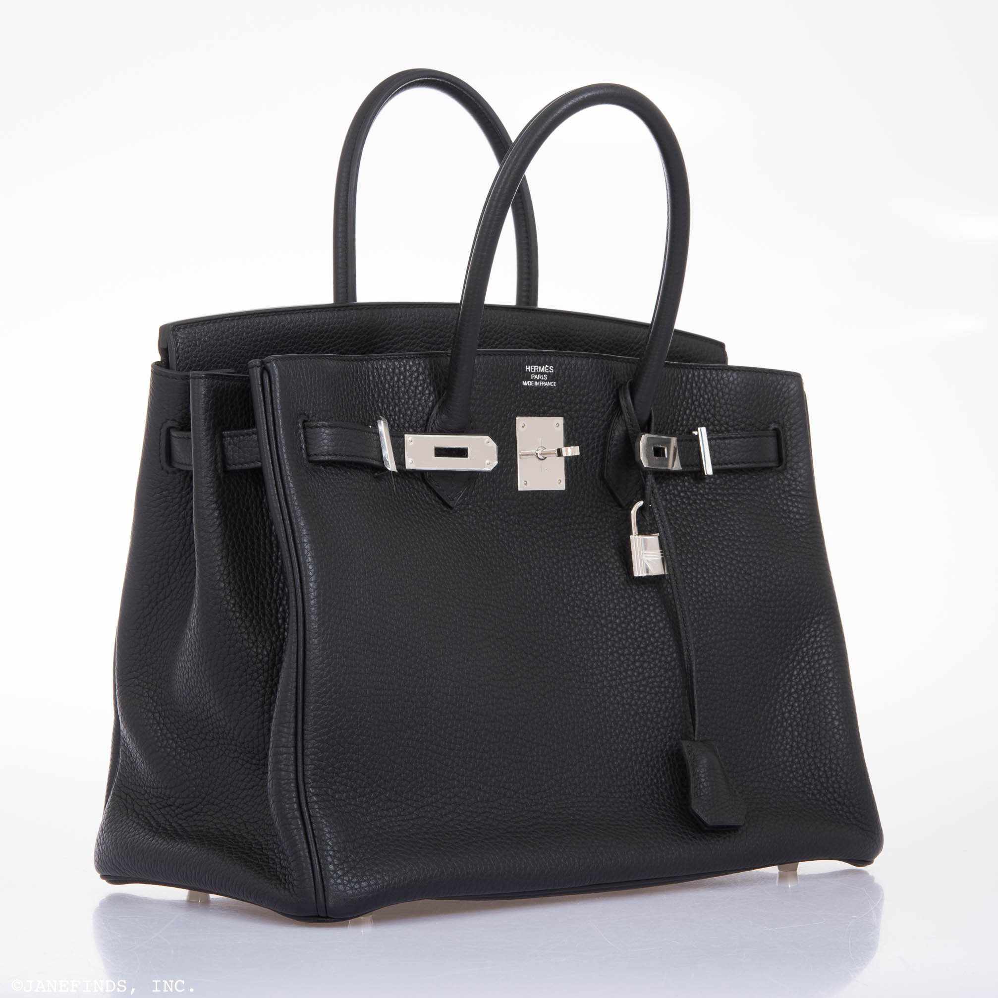 Hermès Birkin 35 Black Clemence Palladium Hardware