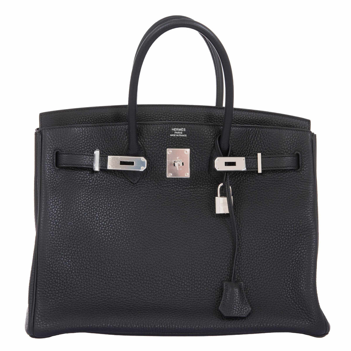 Hermès Birkin 35 Black Clemence Palladium Hardware | JANEFINDS