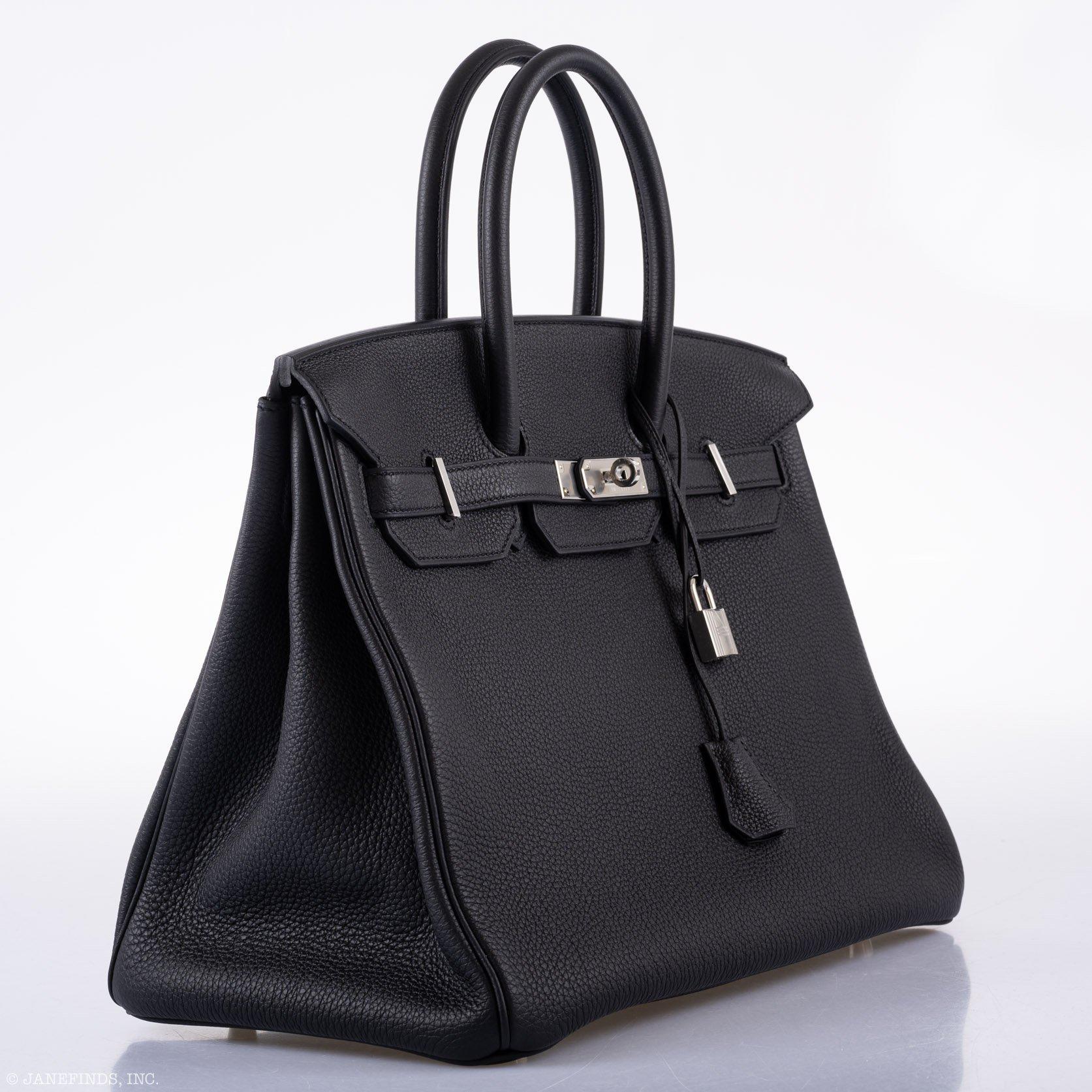 Hermès Birkin 35 Black Togo Palladium Hardware - 2020, Y