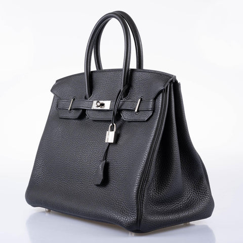 Hermès Birkin 35 Black Togo leather Palladium Hardware - 2010, N Square