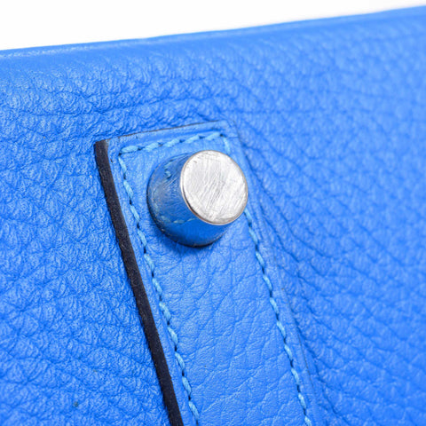 Hermès Birkin 35 Bleu Hydra Clemence Palladium Hardware