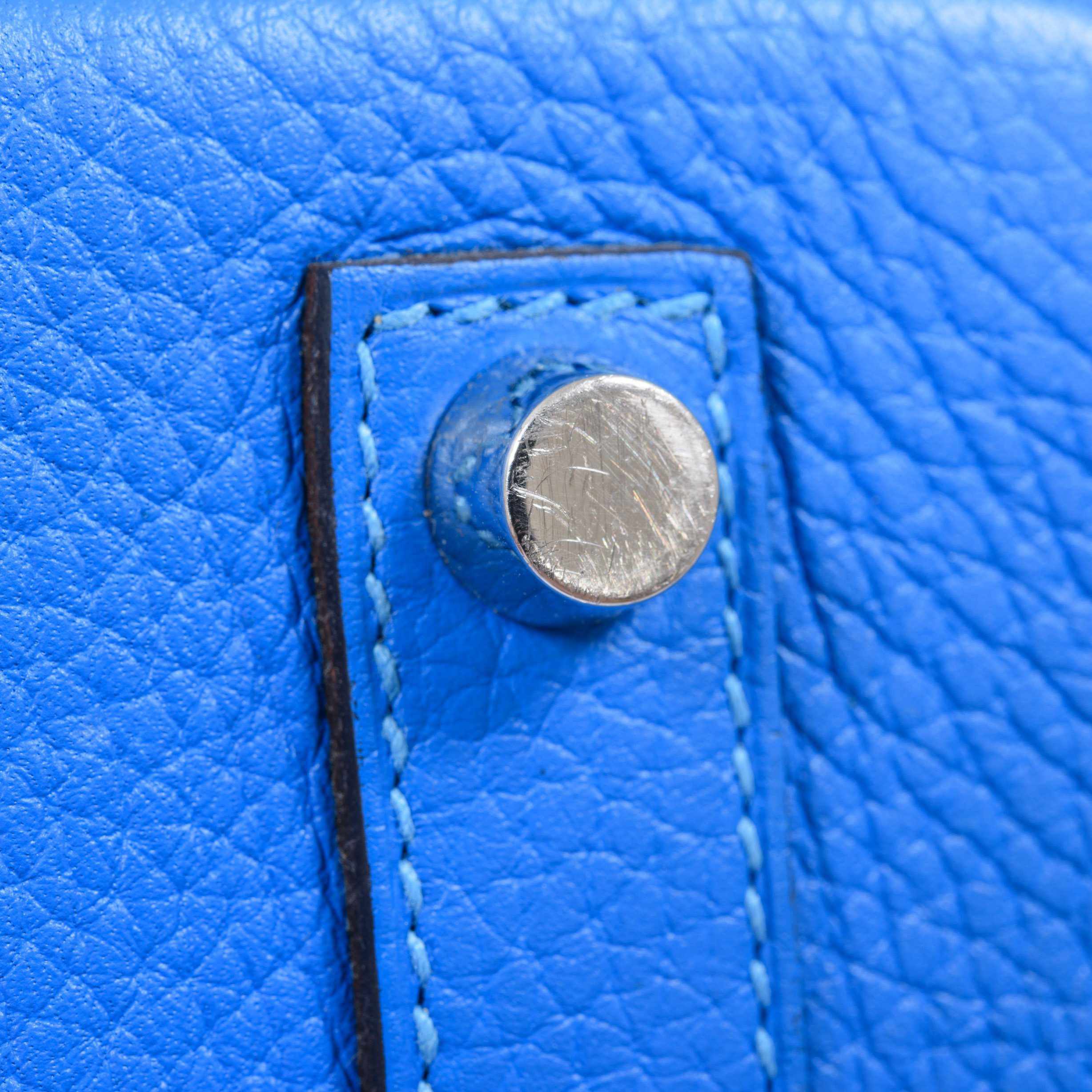 Hermès Birkin 35 Bleu Hydra Clemence Palladium Hardware