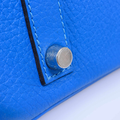 Hermès Birkin 35 Bleu Hydra Clemence Palladium Hardware