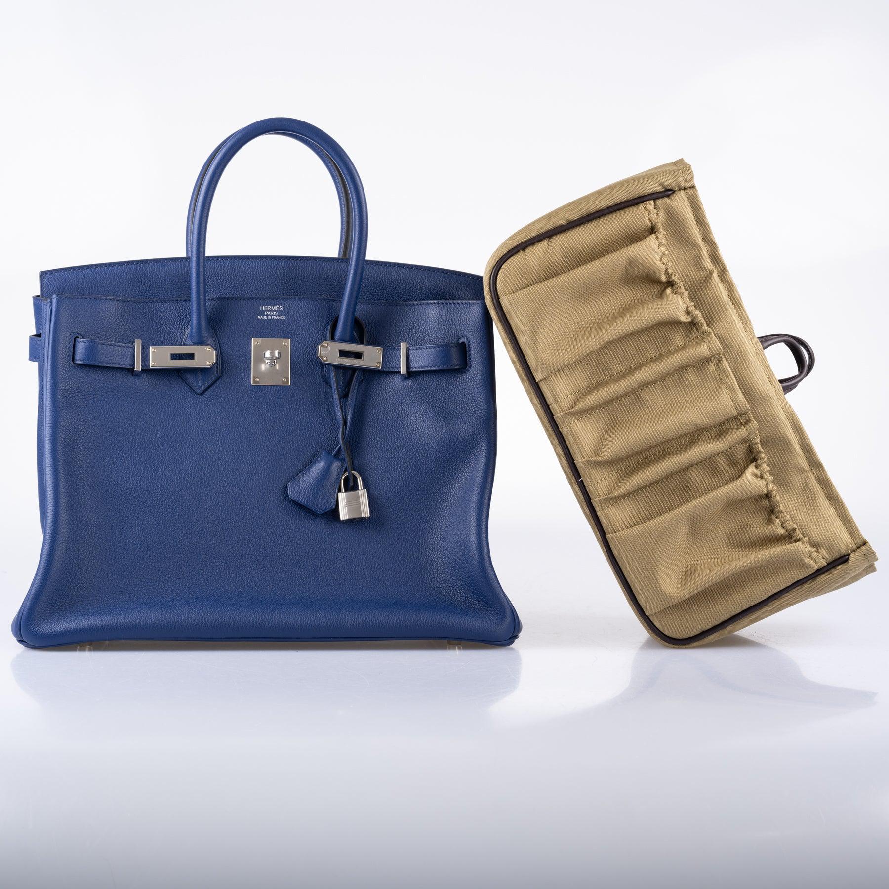 Hermès Birkin 35 Bleu Saphir Taurillon Novillo Leather Palladium Hardware