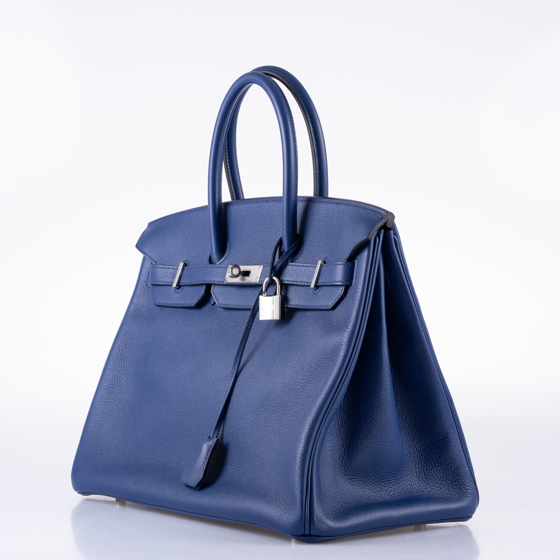 Hermès Birkin 35 Bleu Saphir Taurillon Novillo Leather Palladium Hardware