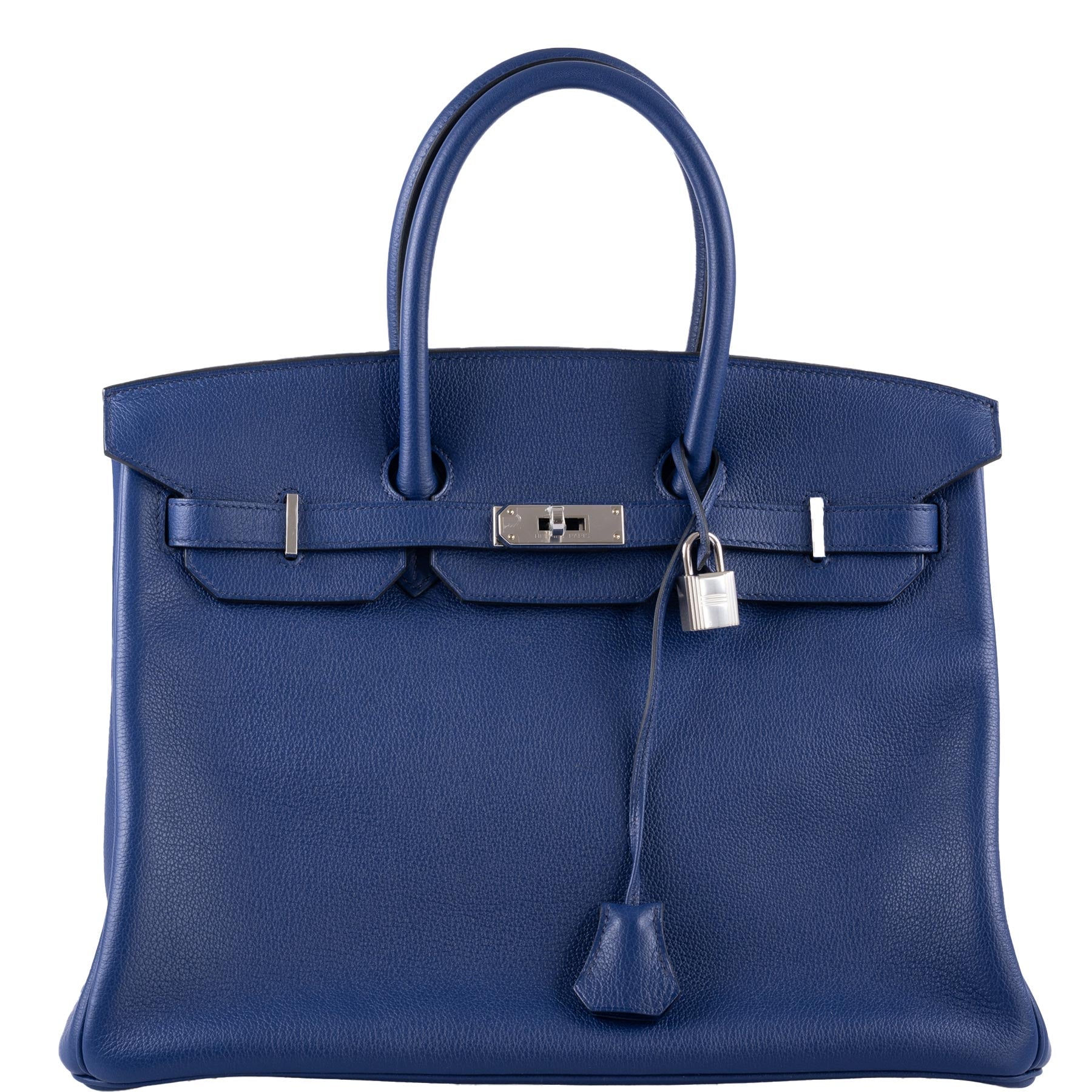 Hermès Birkin 35 Bleu Saphir Taurillon Novillo Leather Palladium Hardware