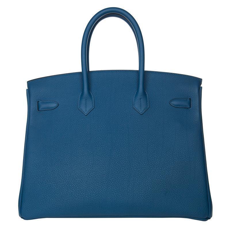 Hermès Birkin 35 Bleu de Galice Togo Gold Hardware