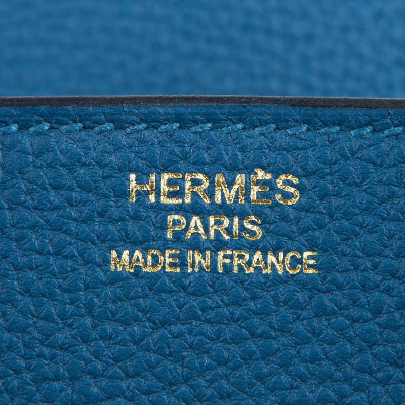 Hermès Birkin 35 Bleu de Galice Togo Gold Hardware