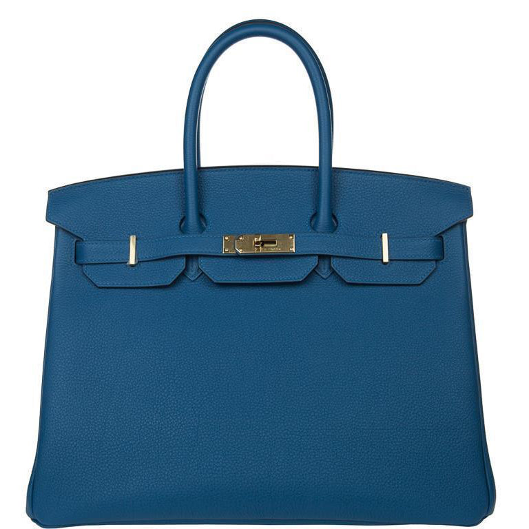 Hermès Birkin 35 Bleu de Galice Togo Gold Hardware