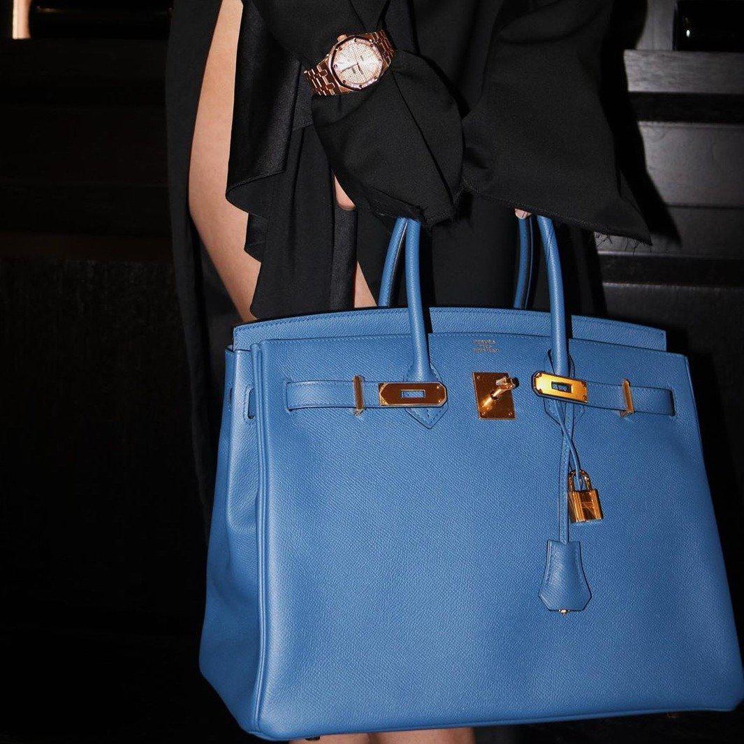 Hermès Birkin 35 Blue Agate Epsom Gold Hardware