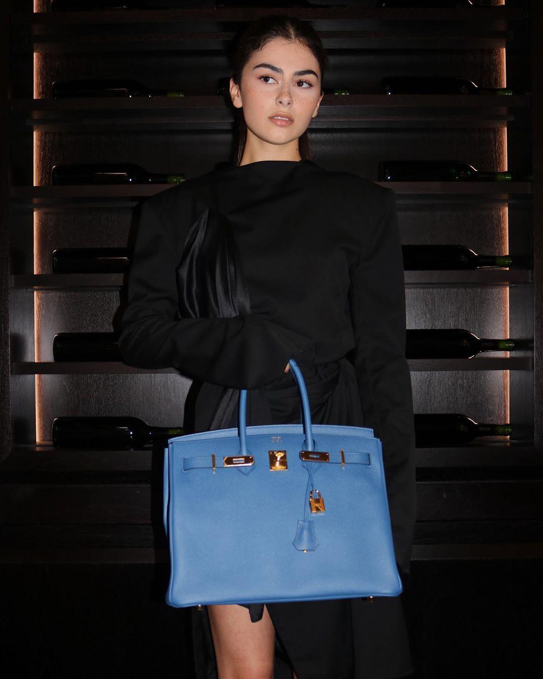 Hermès Birkin 35 Blue Agate Epsom Gold Hardware - 2016, X