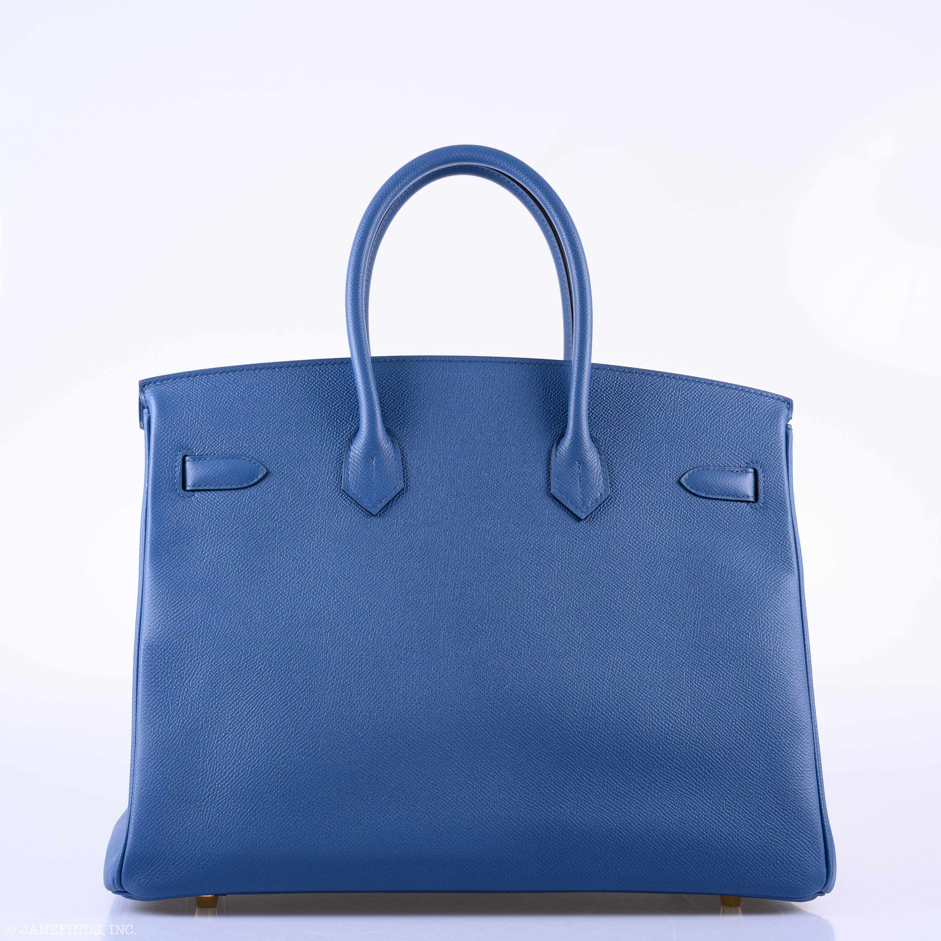 Hermès Birkin 35 Blue Agate Epsom Gold Hardware - 2016, X