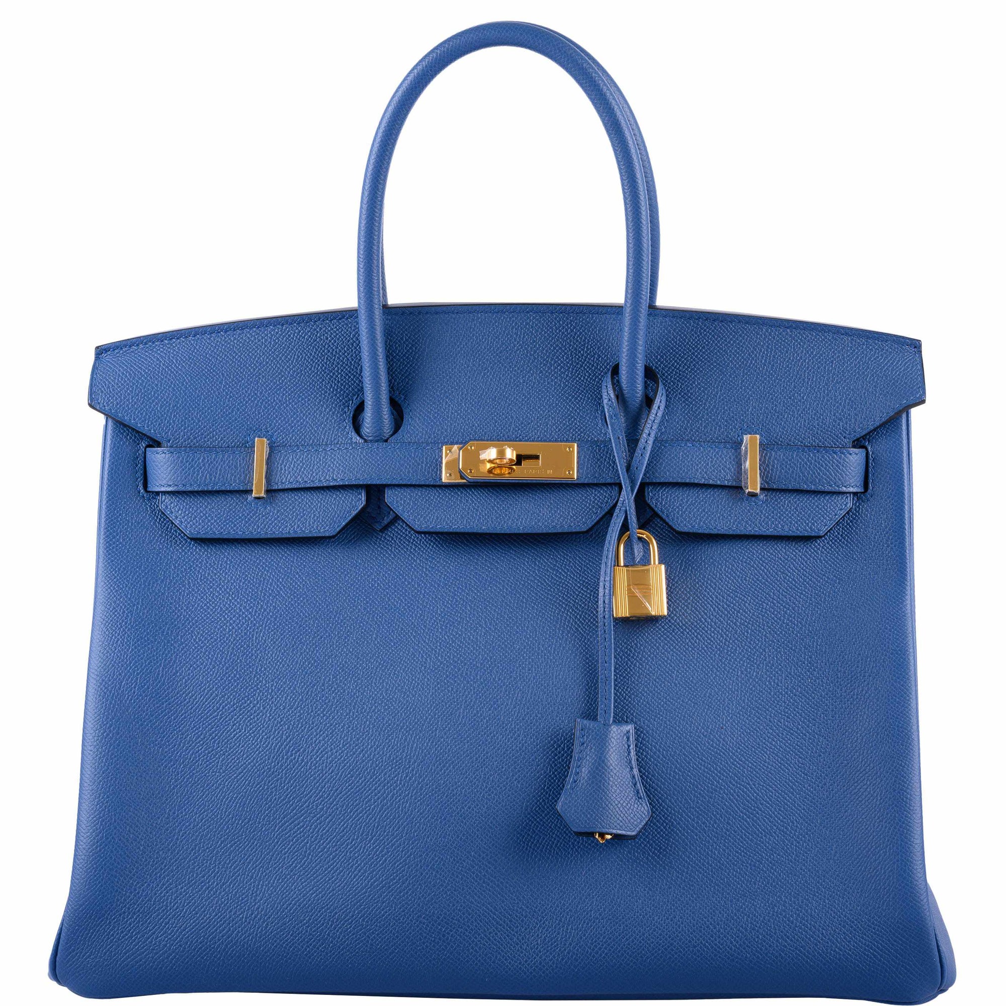 Hermès Birkin 35 Blue Agate Epsom Gold Hardware