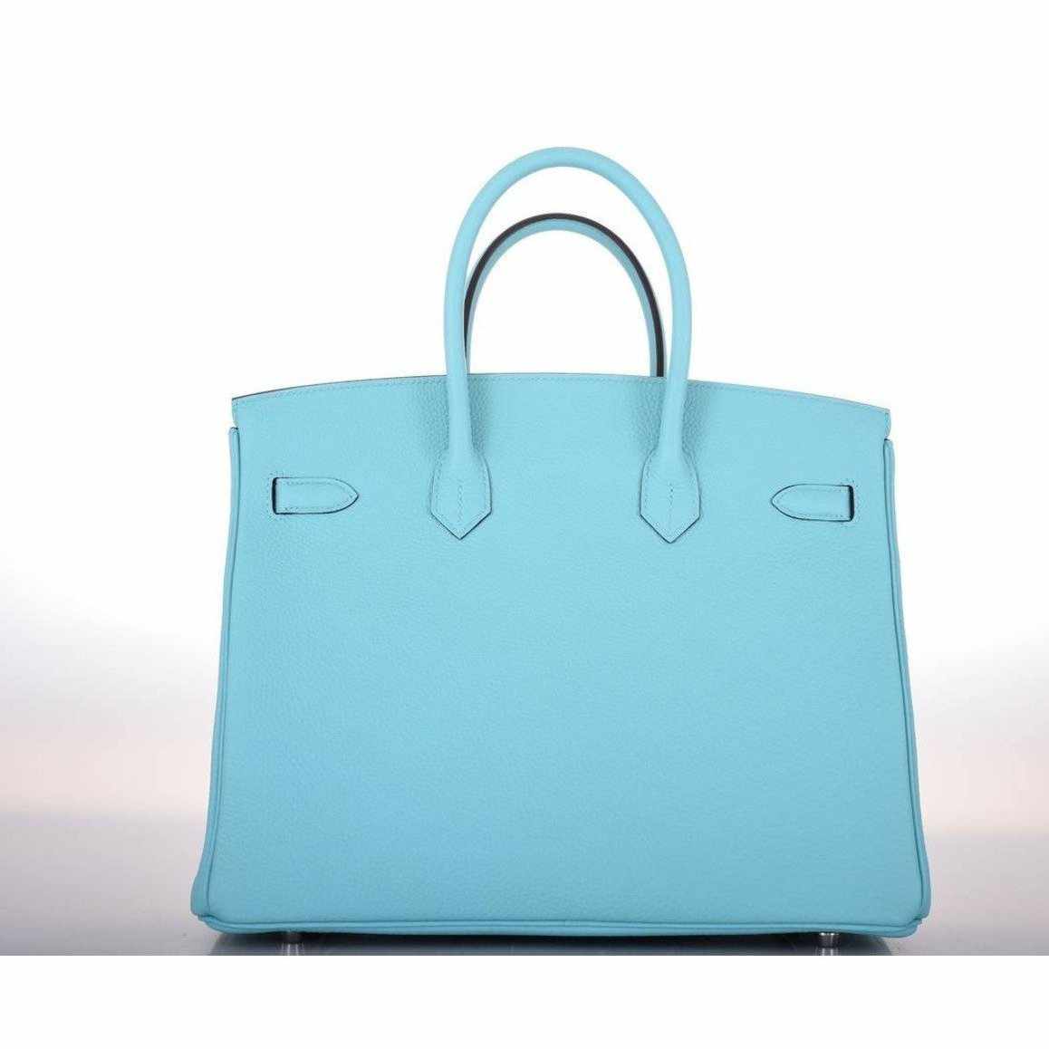 Hermès Birkin 35 Blue Atoll Togo Palladium Hardware