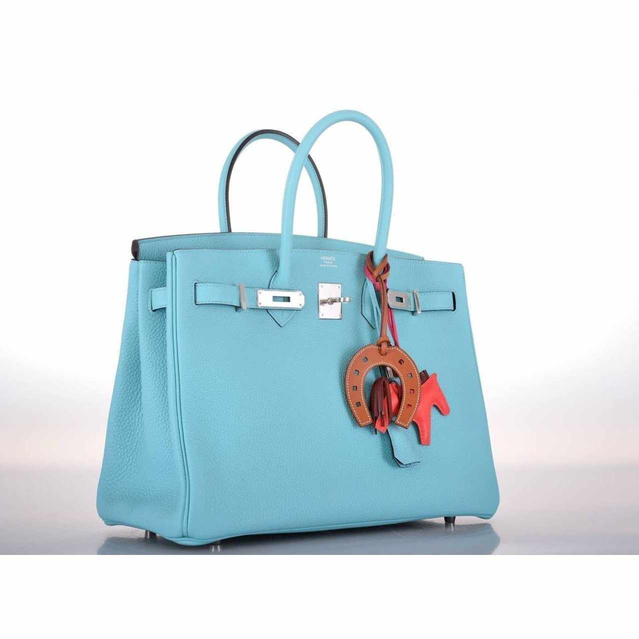 Hermès Birkin 35 Blue Atoll Togo Palladium Hardware