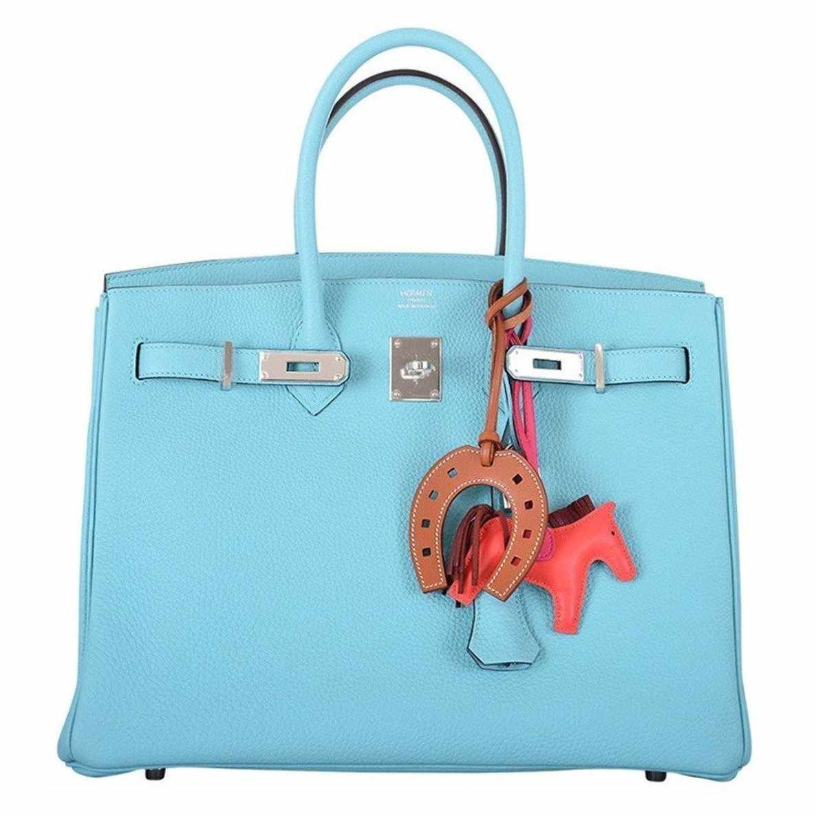 Hermès Birkin 35 Blue Atoll Togo Palladium Hardware