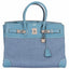 Hermès Birkin 35 Blue Denim And Blue Jean Epsom Contrast Stitching Palladium Hardware