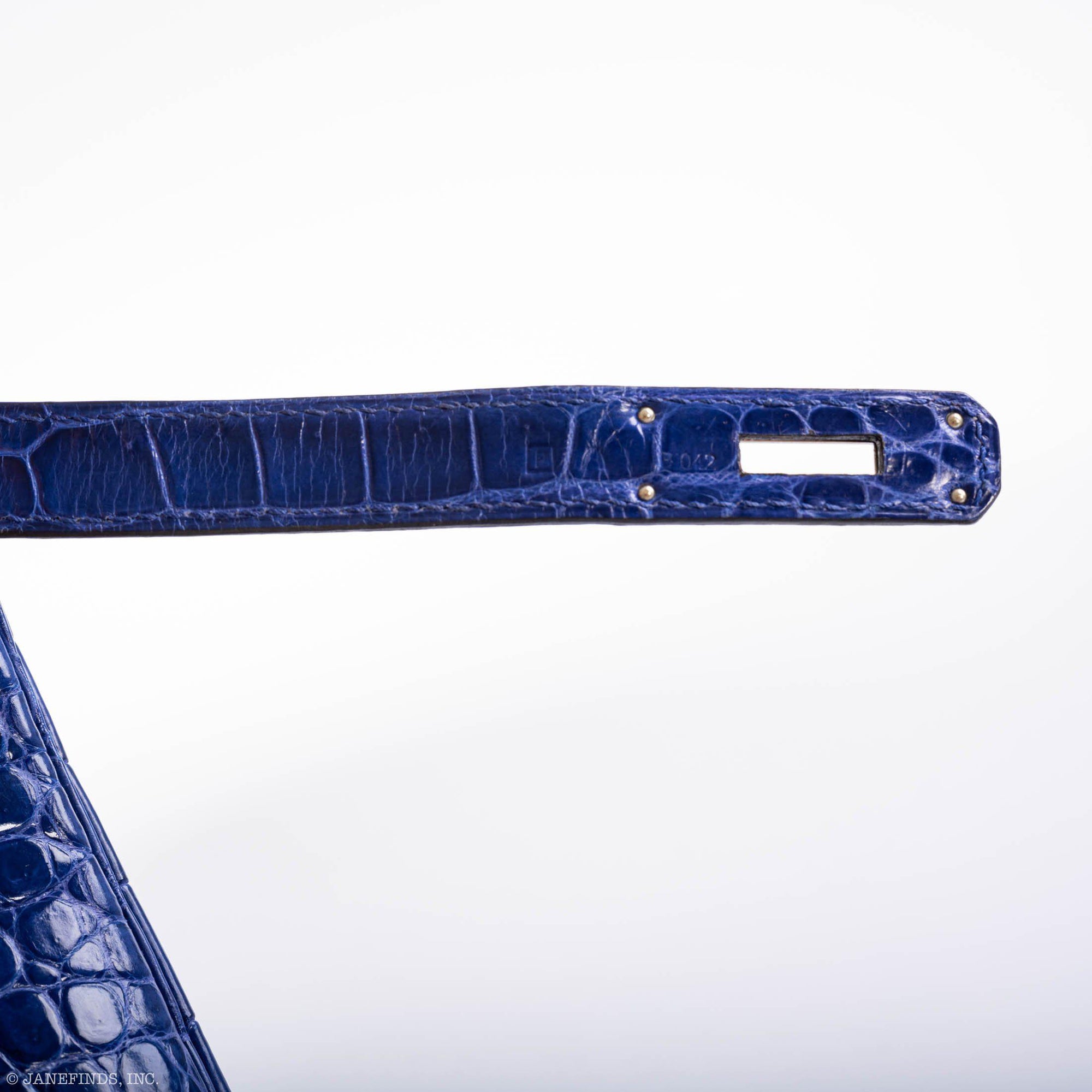 Hermès Birkin 35 Blue Electric Porosus Crocodile Palladium Hardware