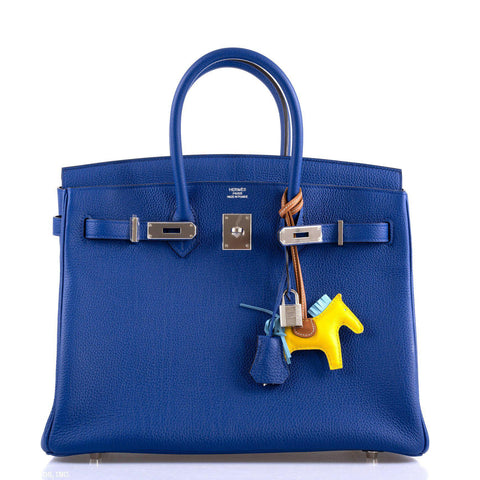 Hermès Birkin 35 Blue Electric Togo Palladium Hardware - 2015, T