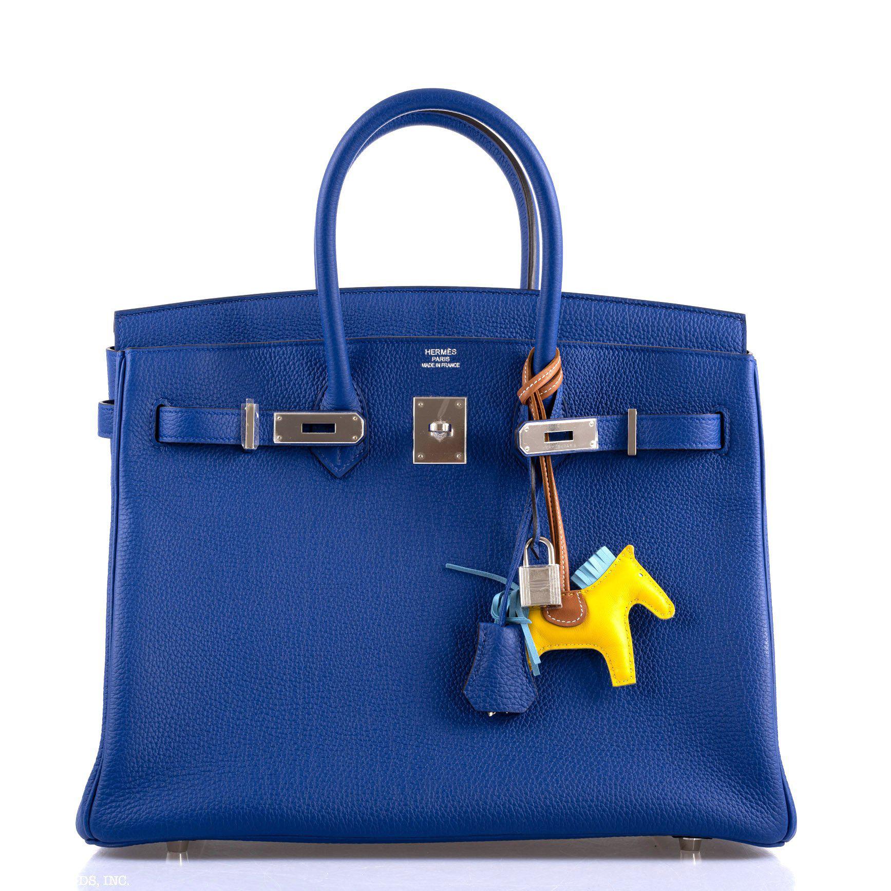 Hermès Birkin 35 Blue Electric Togo Palladium Hardware