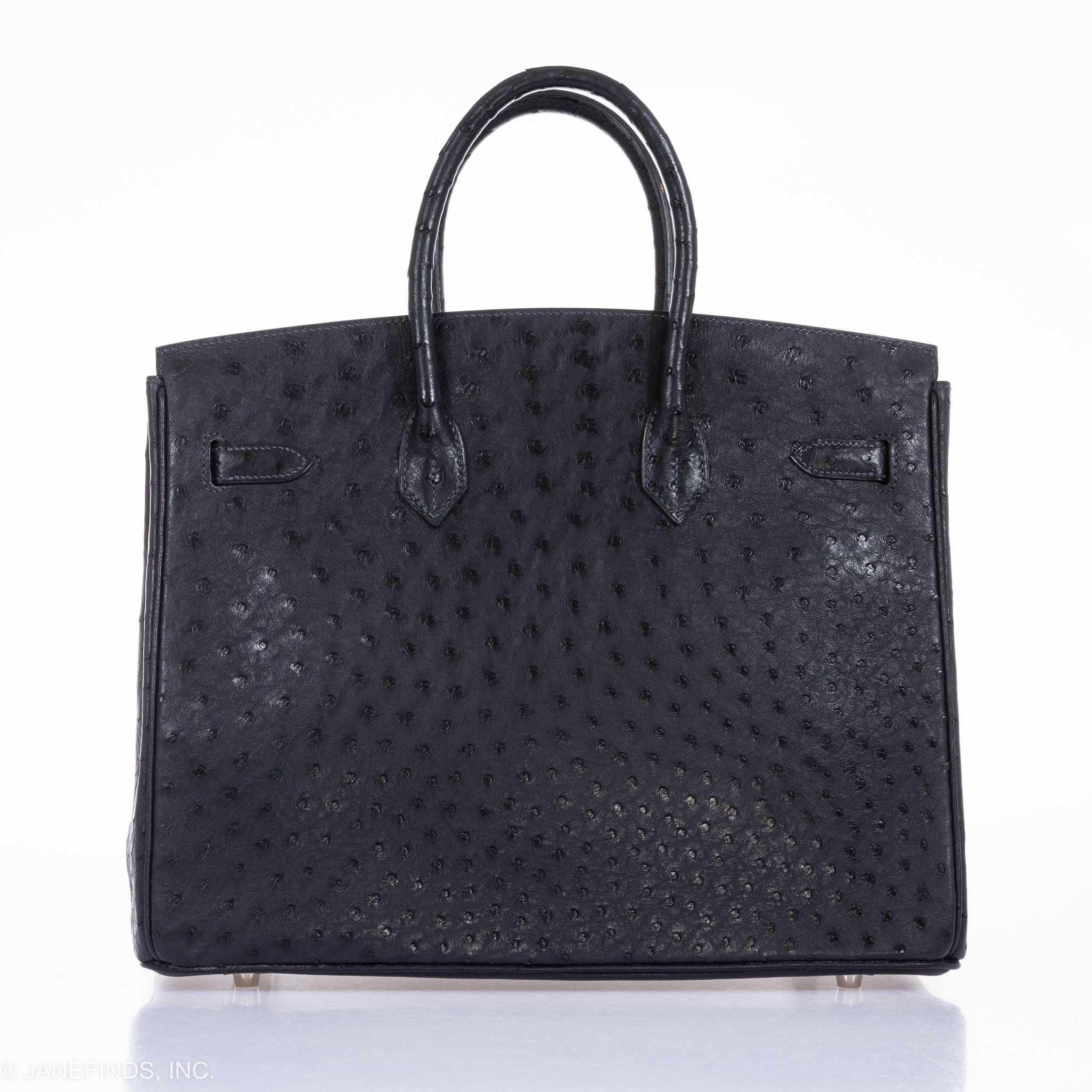 Hermès Birkin 35 Blue Indigo Ostrich Palladium Hardware