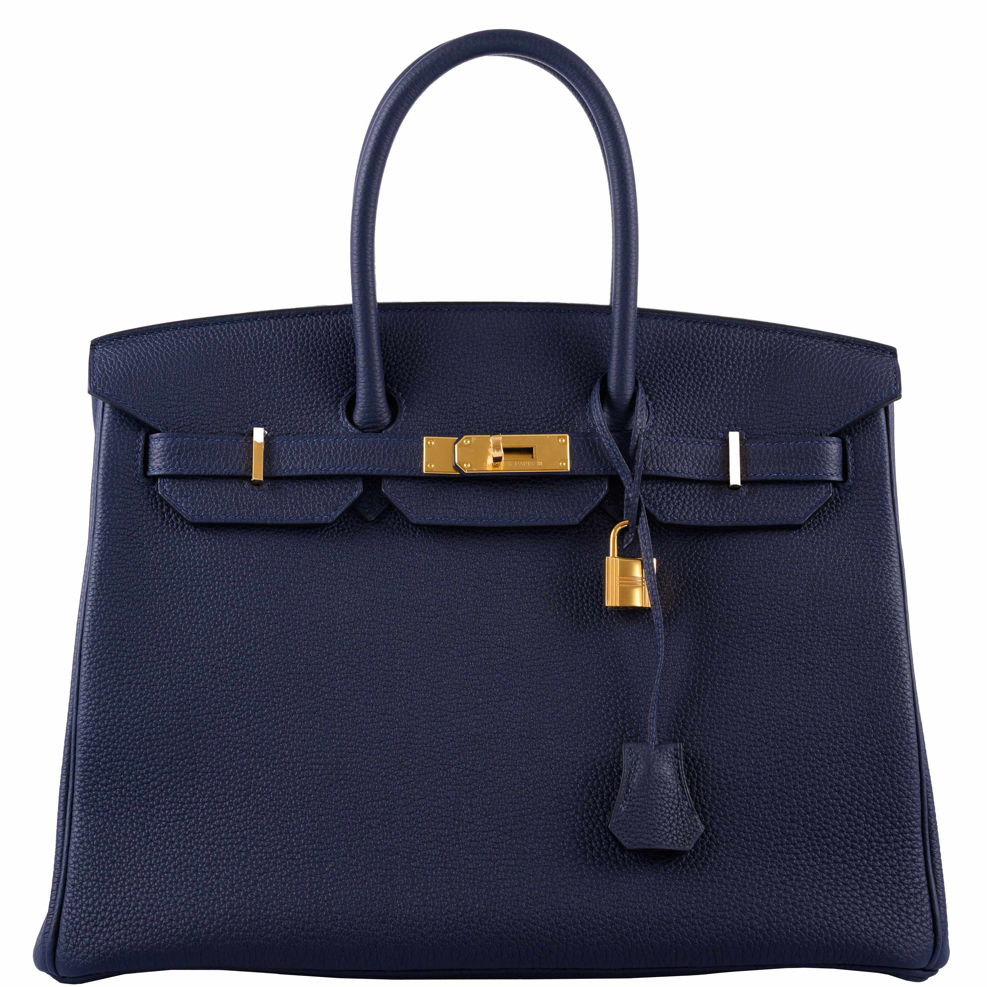 Hermès Birkin 35 Blue Nuit Togo Gold Hardware - 2019, D