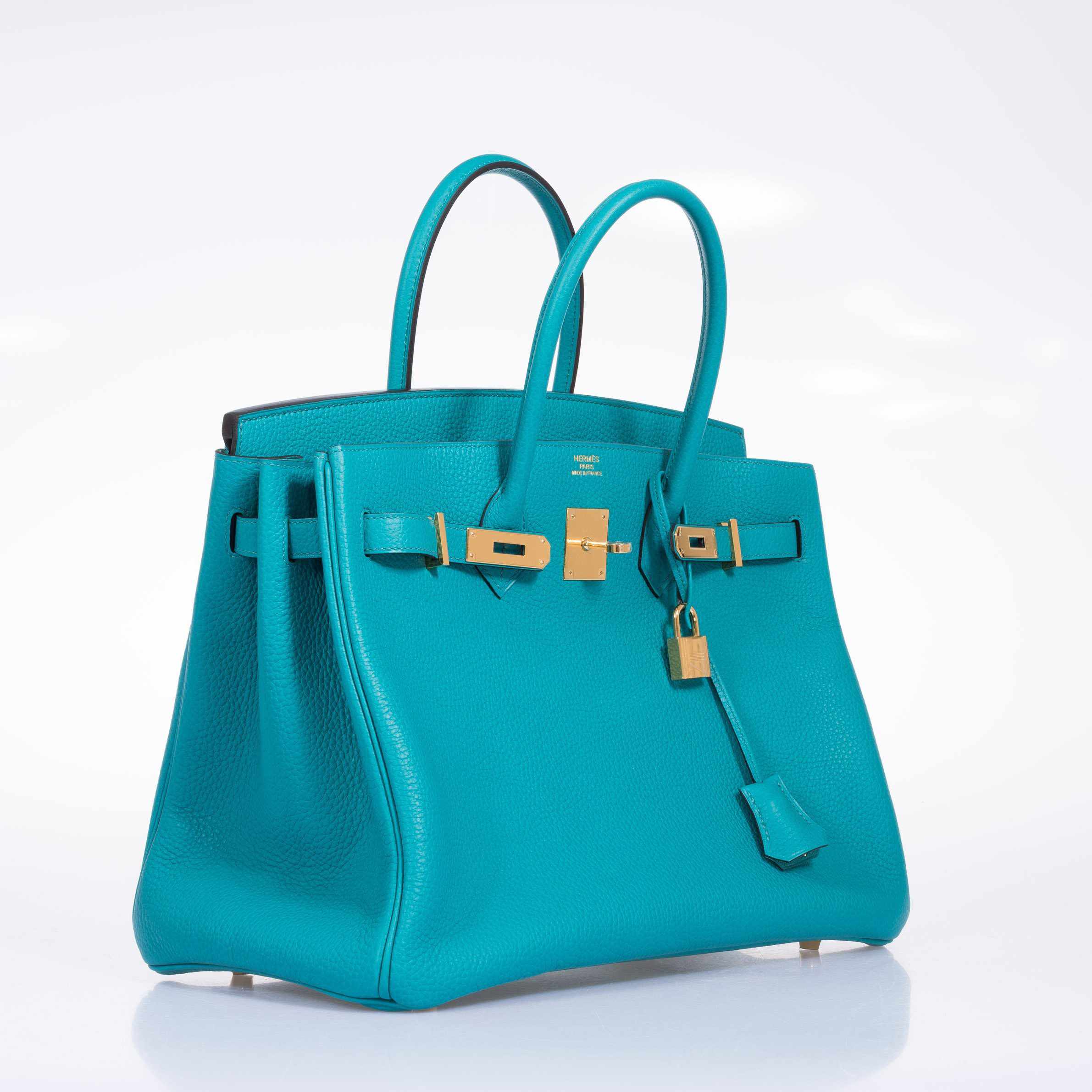 Hermès Birkin 35 Blue Paon Clemence Gold Hardware